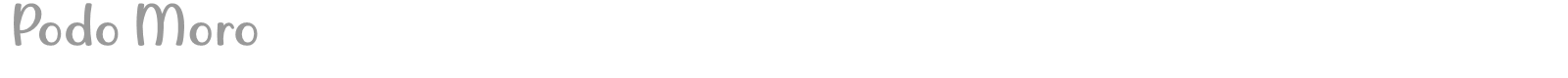 Podo Moro font preview
